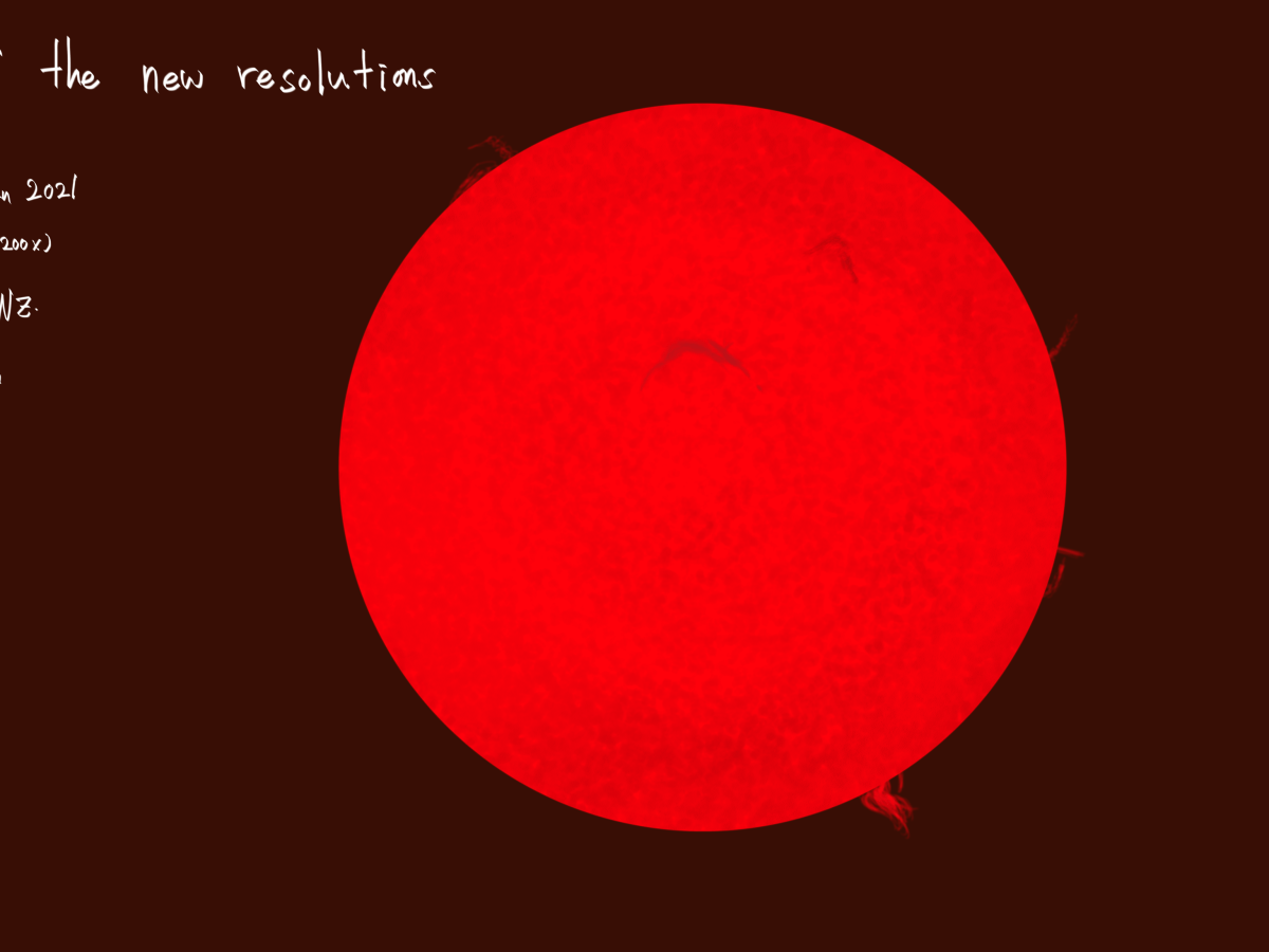 New Sun of the new&nbsp;resolution