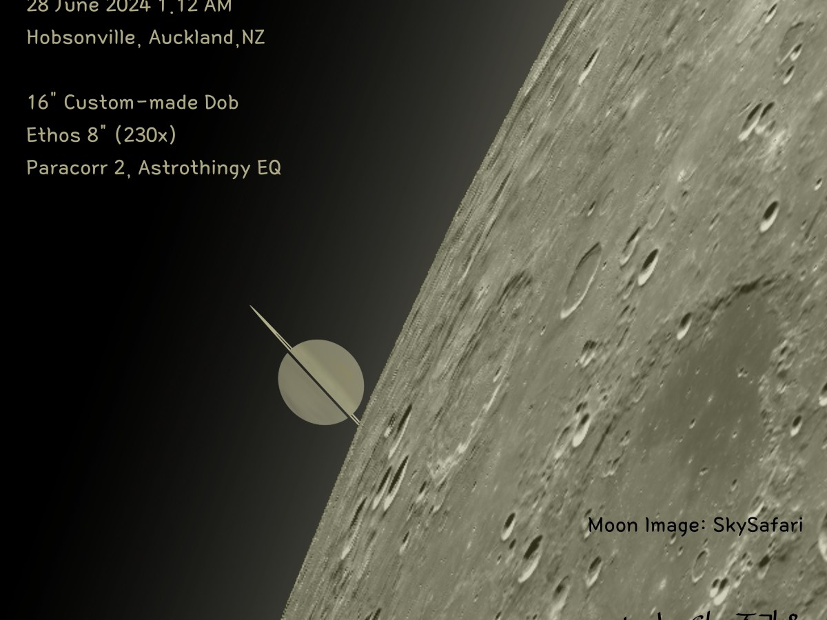 June 2024 Saturn Occultation –&nbsp;Ingress